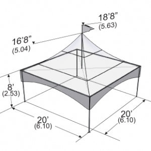 Warner Shelter Peak Marquee Tent 20&rsquo; X 20&rsquo;